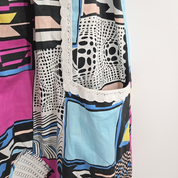 Tigerlily Maxi Dress‎ Patchwork Multicolor Sketchbook Print - Picture 4 of 11